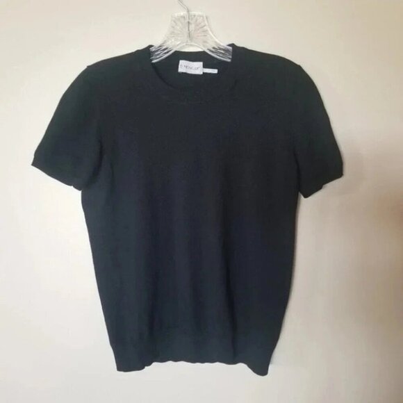 Moncler Virgin Wool Blend Black T-shirt L - Picture 4 of 12